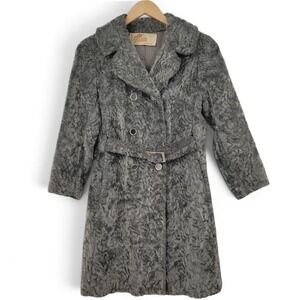 Vintage 60s Fields Milwaukee Alameda Sportowne Coat Women S Faux Persian Lamb